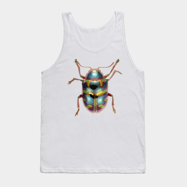 Christmas Beetle Digital Painting Tank Top by gktb